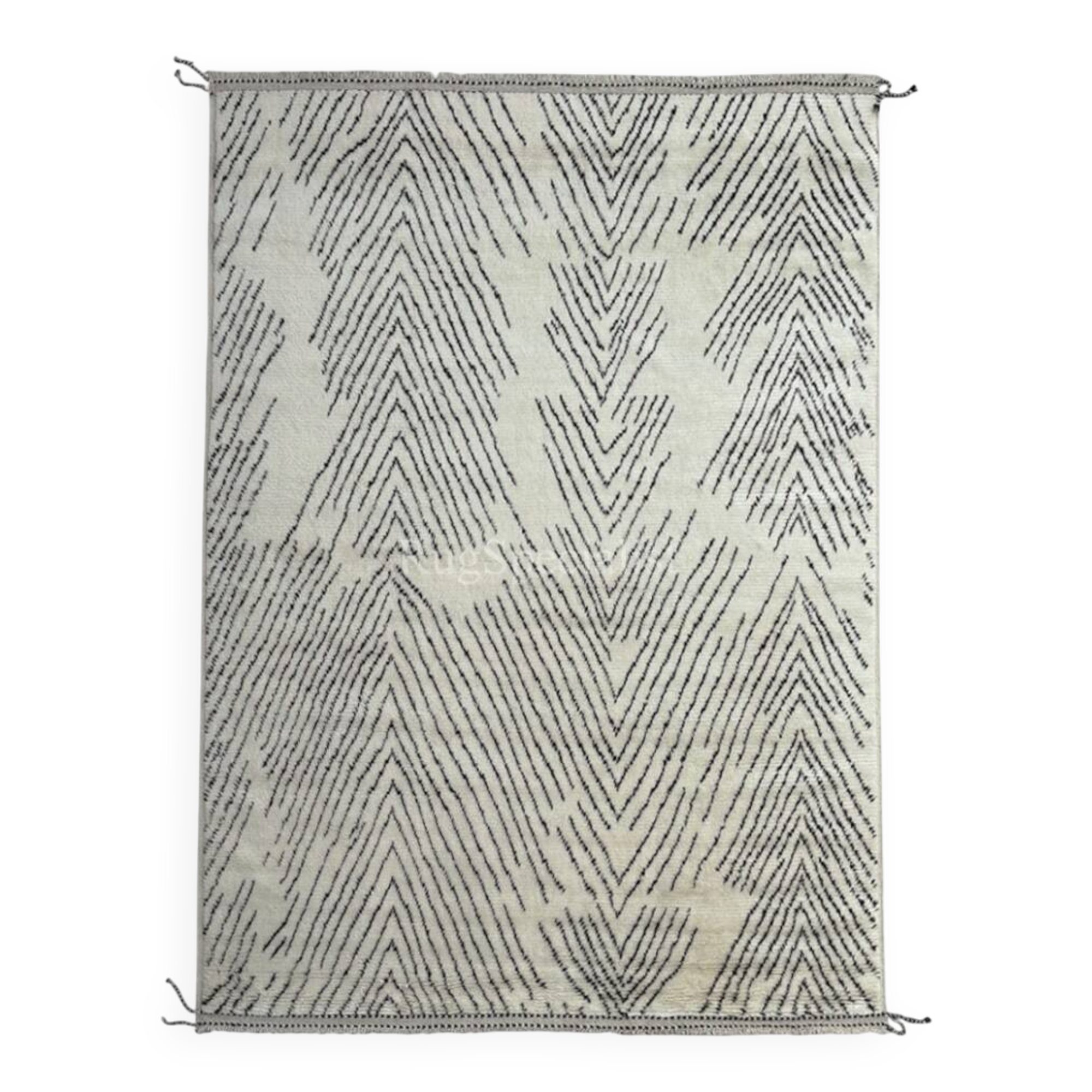 Handmade Moroccan style Rug, 100% Natural Wool. Modern Beni Ourain Carpet