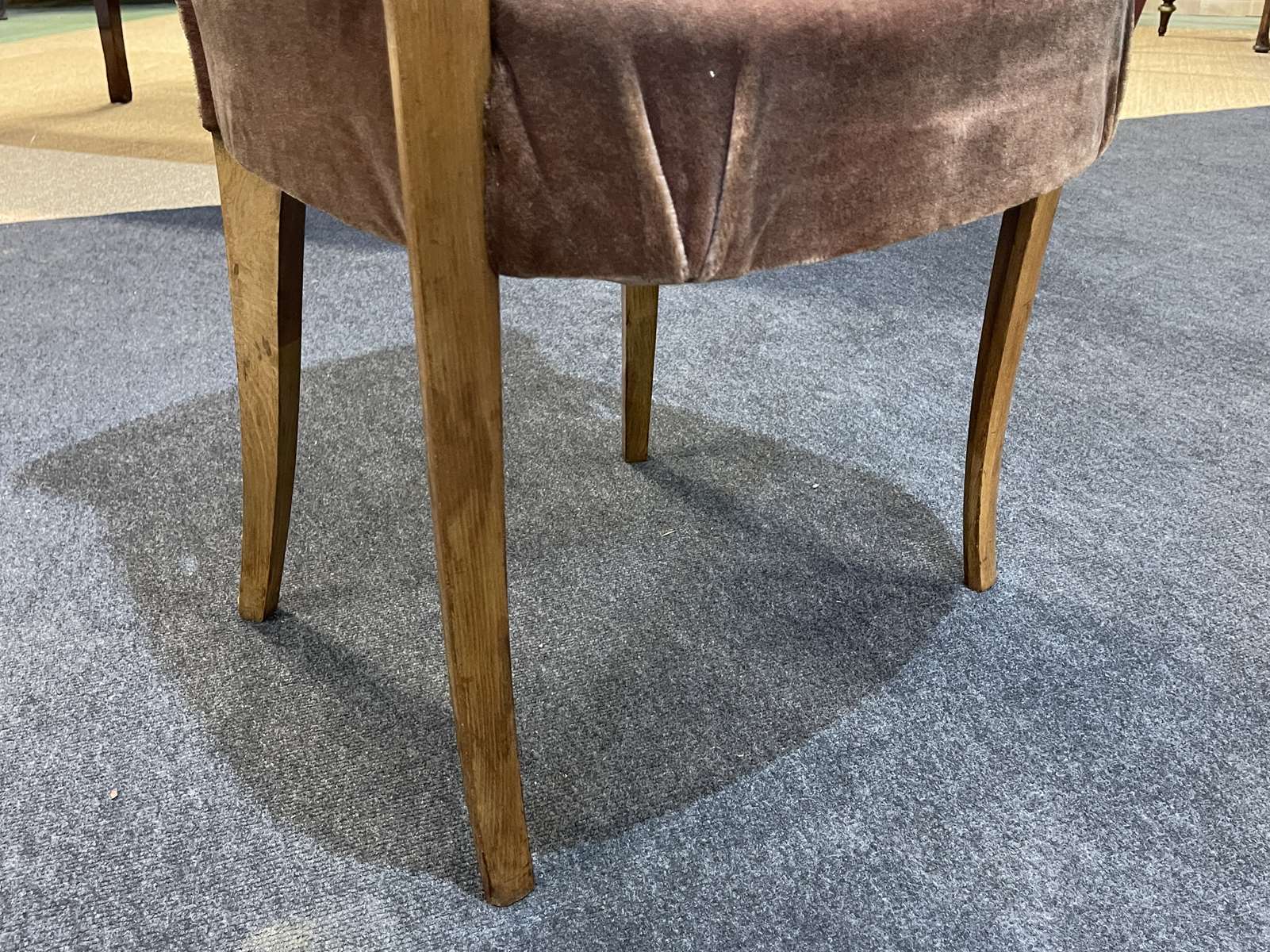 Art Deco bridge armchair in beech