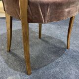 Art Deco bridge armchair in beech