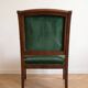 Pair of Empire armchairs in wood and green velvet