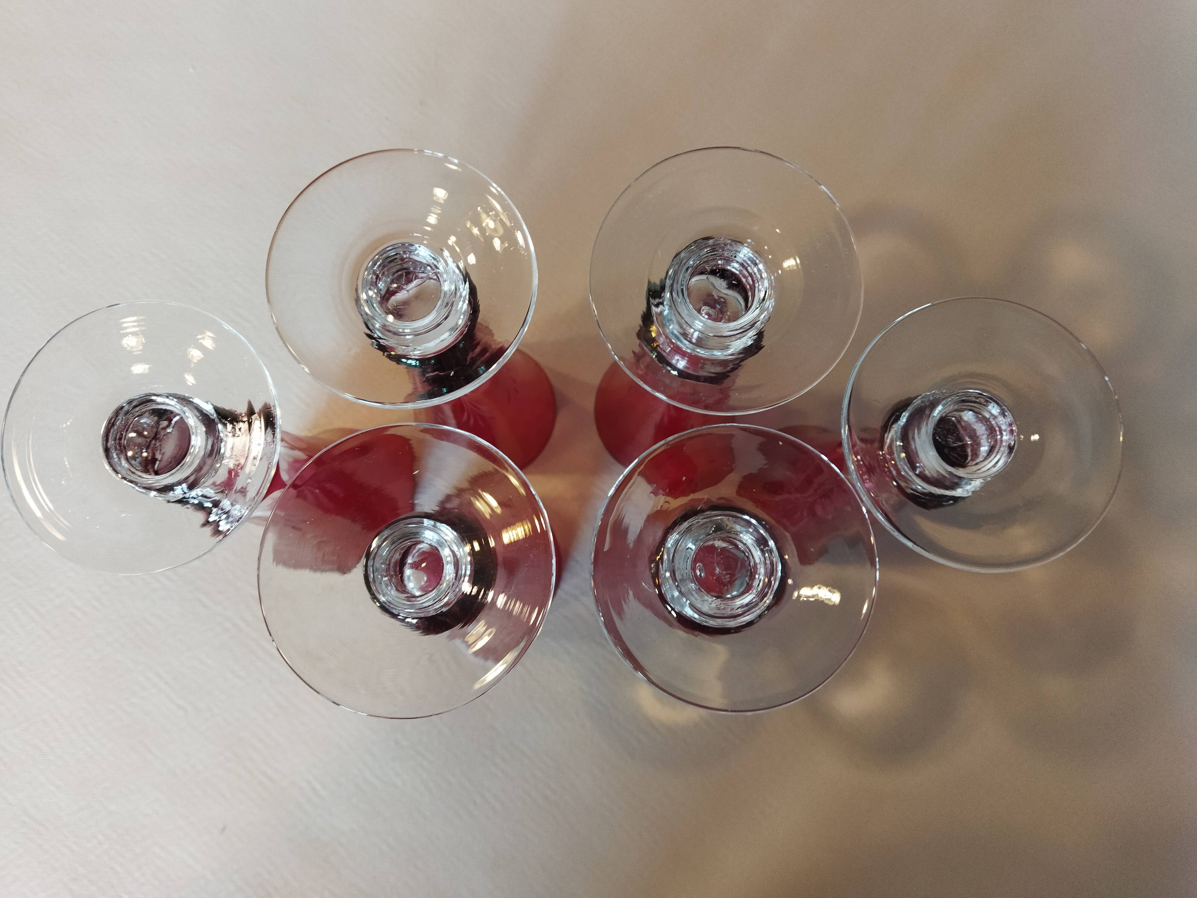 6 vintage champagne flutes