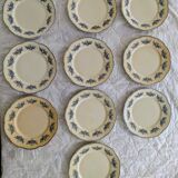 Lot of 10 old Badonviller Richelieu ironstone plates