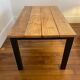 Industrial oak wood table