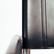 Chaise Bauhaus Mart Stam Marcel Breuer en cuir noir, Fasem 1980s