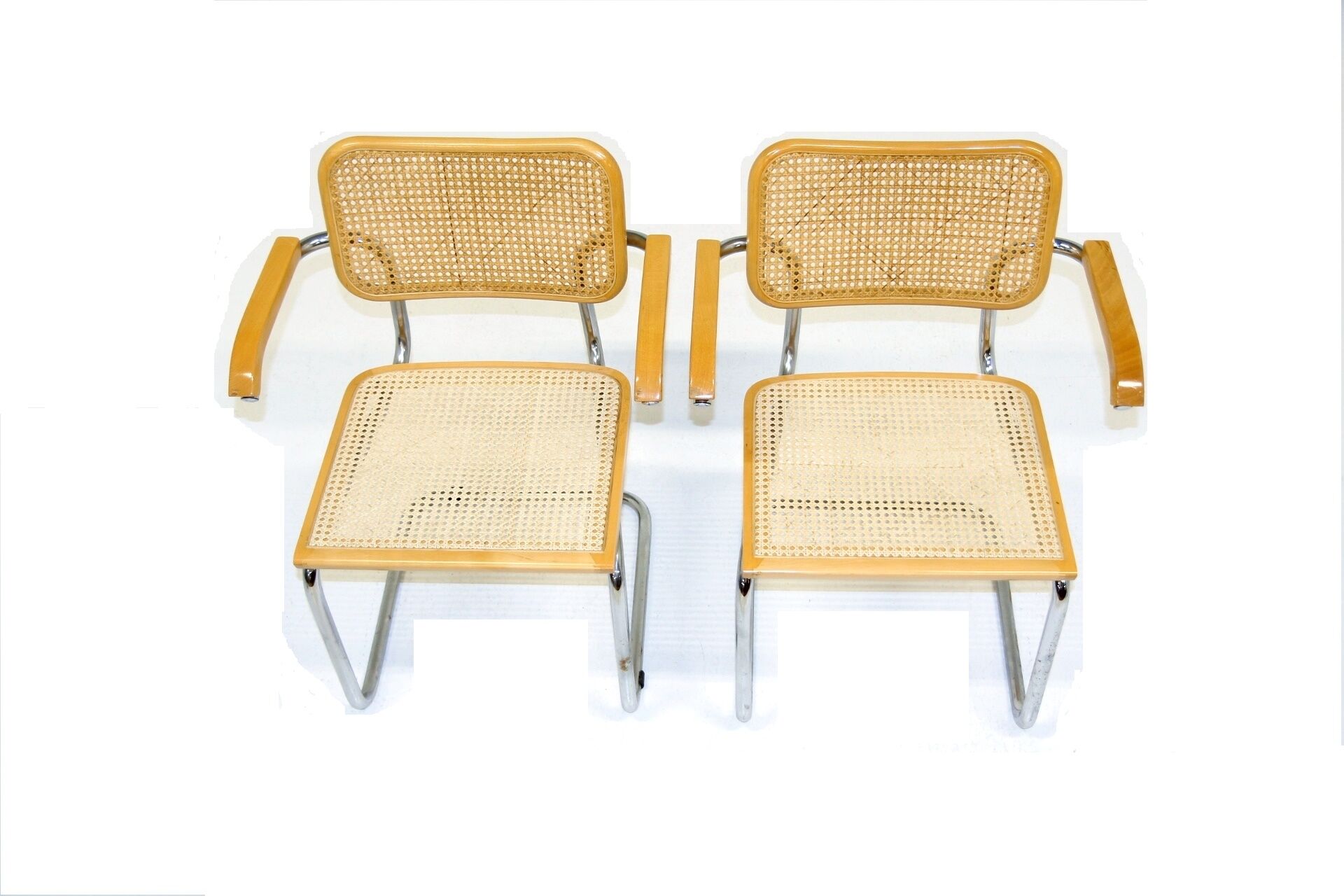 2 armchairs B64, Marcel Breuer, Italy, 2000