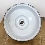 Industrial British Green Enamel Factory Pendant Lamp, 1960s