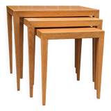 Scandinavian coffee table - set of 3 Danish nesting tables by Severin Hansen
