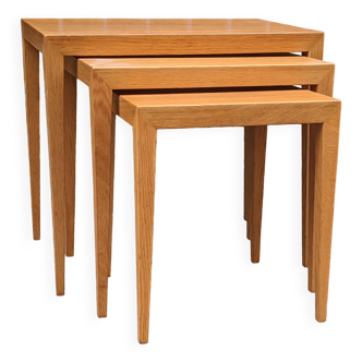 Scandinavian coffee table - set of 3 Danish nesting tables by Severin Hansen