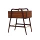 Walnut sewing table, Italian design, 1970s, production: Italy