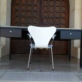 large metal, wood & granite desk, 1980