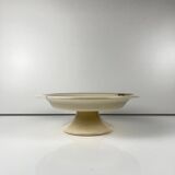 Longwy compote dish, early 20th century, floral decoration.