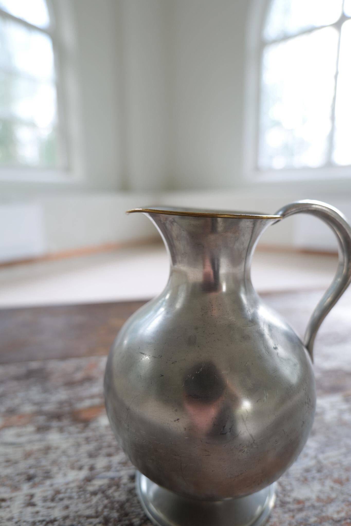 Vase / Sculptural Decanter Art Deco in Tin Sweden GAB 1930s