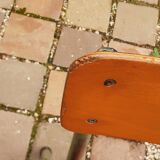 Children's desk and its chair year 50 solid teak tubular structure