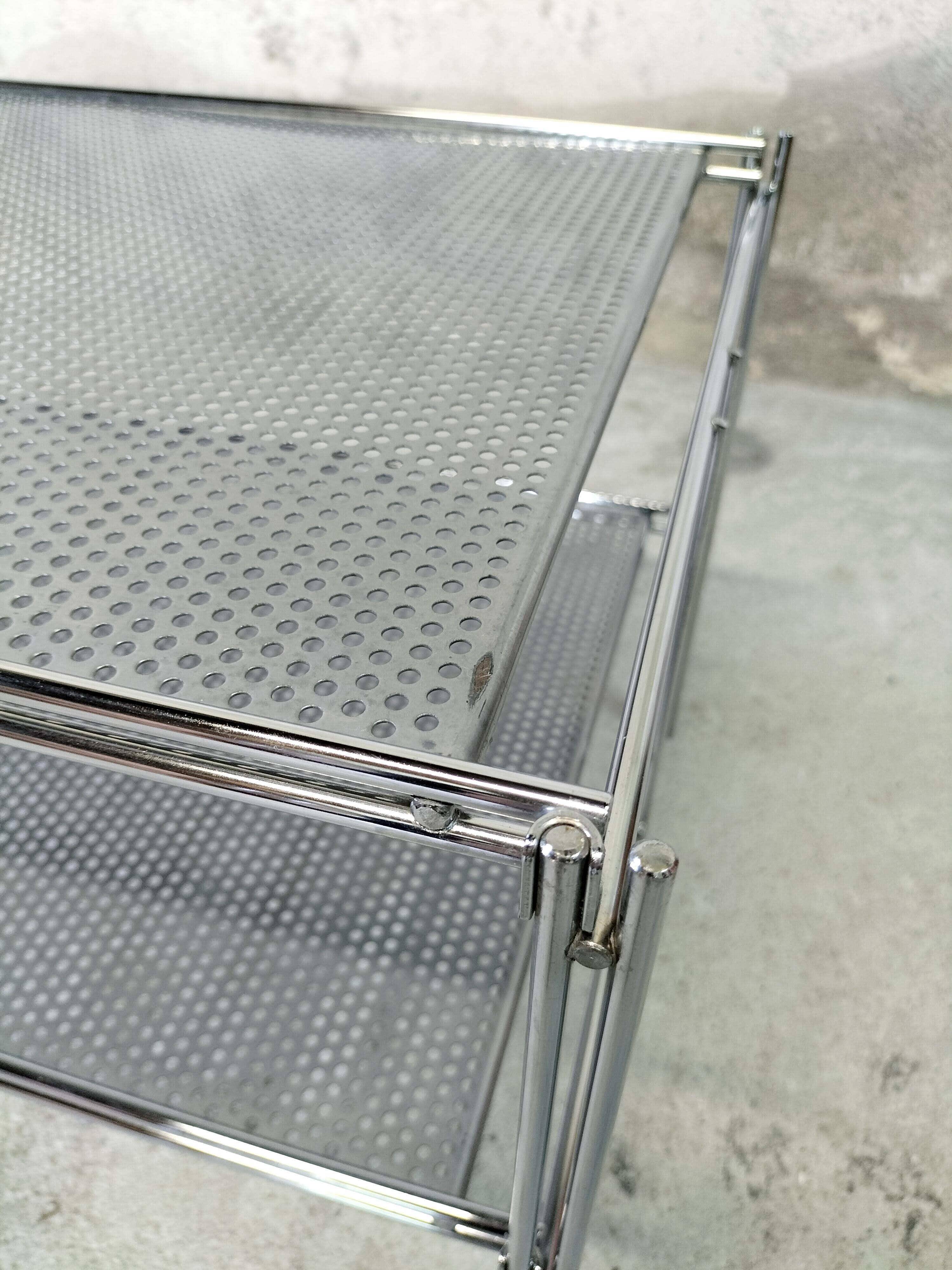 Chrome metal coffee table