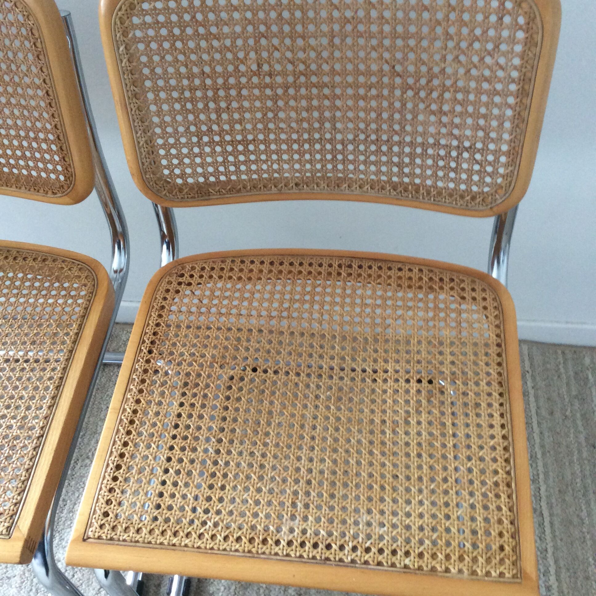 Pair of chairs Marcel Breuer Cesca B32