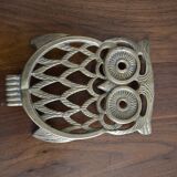 Dessous de plat chouette en laiton