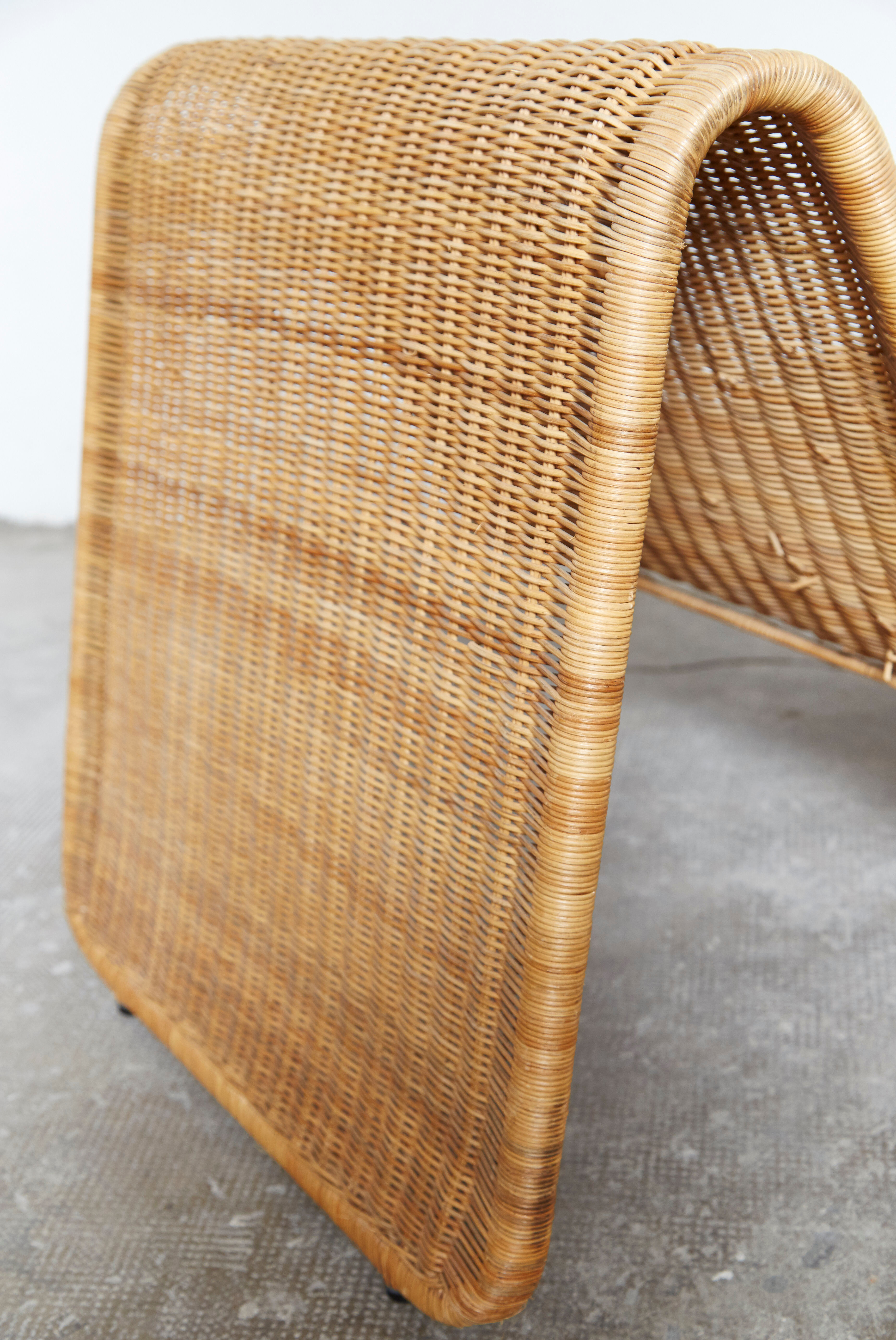 Tito Agnoli wicker chair P3 for Pierantonio Bonacina