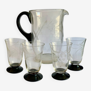 Art deco drinking set, Austria 1950s