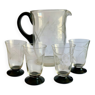 Art deco drinking set, Austria 1950s