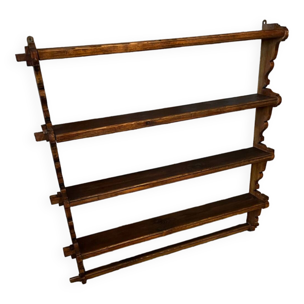 Étagère en bois 1980 style chalet