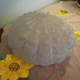 Flower-shaped press glass and glass ceiling light