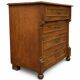 Commode ancienne 4 tiroirs style Louis-Philippe Bois et ronce de Noyer