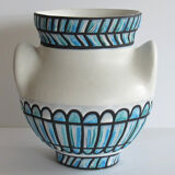 Earthenware "eared" vase by Roger Capron in Vallauris 50s