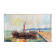 Tableau HST Jean Corniche (1943) Le Port avec bateau de pêcheur - St Tropez