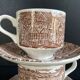 Duo de Tasses & Soucoupes Anglaises Broadhurst Ironstone - Scène de Chasse
