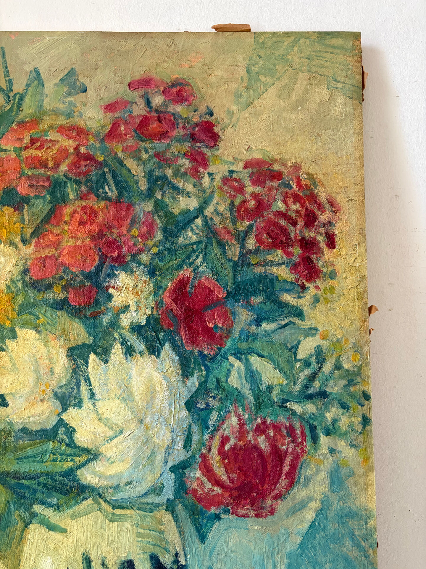 Bouquet Vibrant, huile sur panneau signé 1939