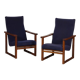 Paire de fauteuils en bois des années 1970