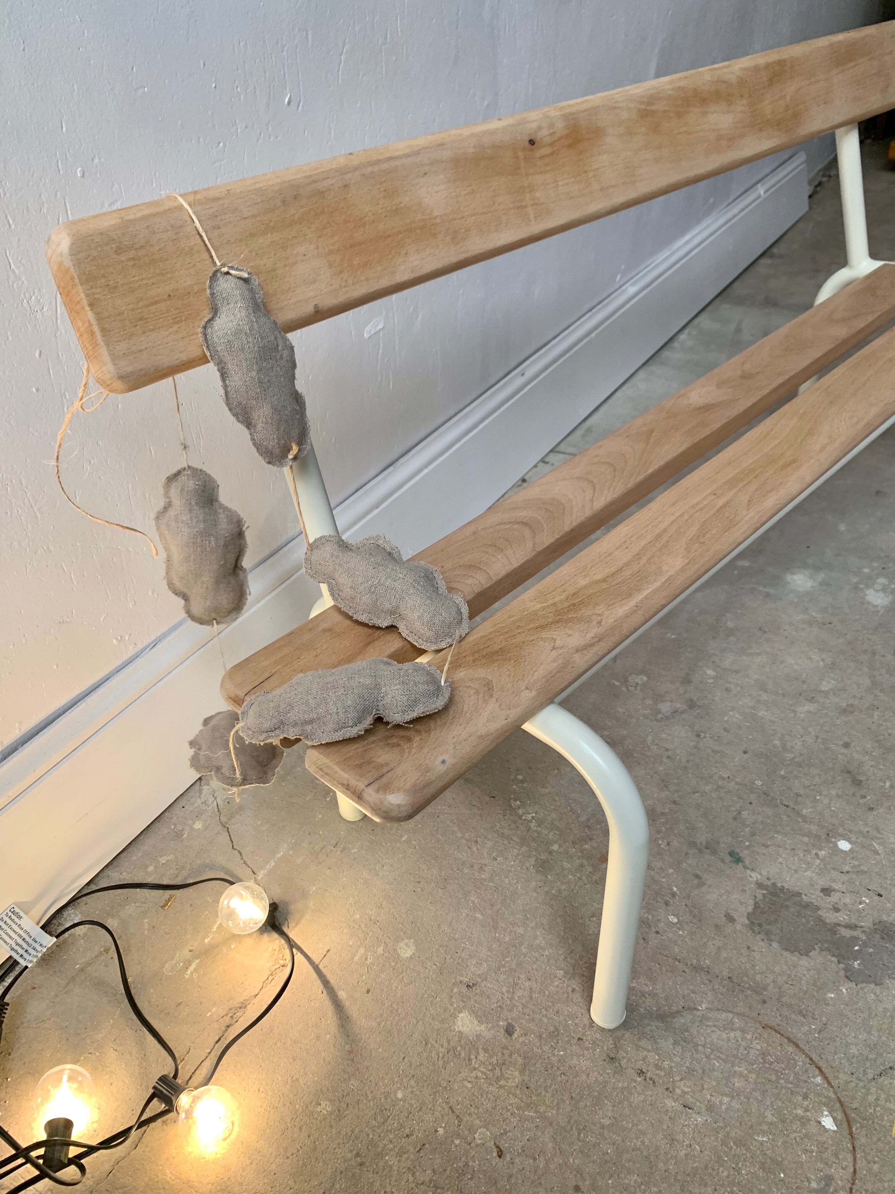 Vintage school bench