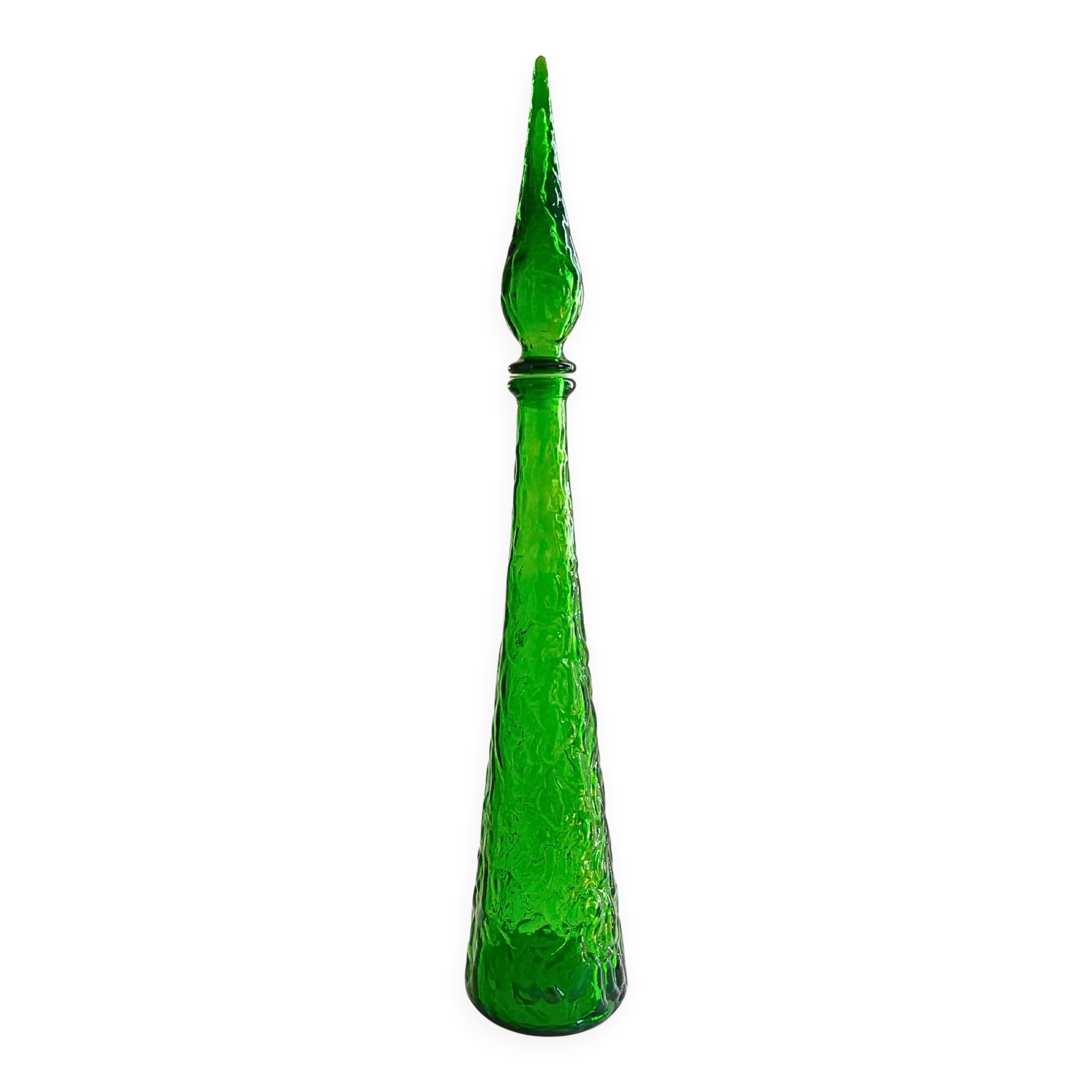 Italian carafe Empoli green with flame stopper