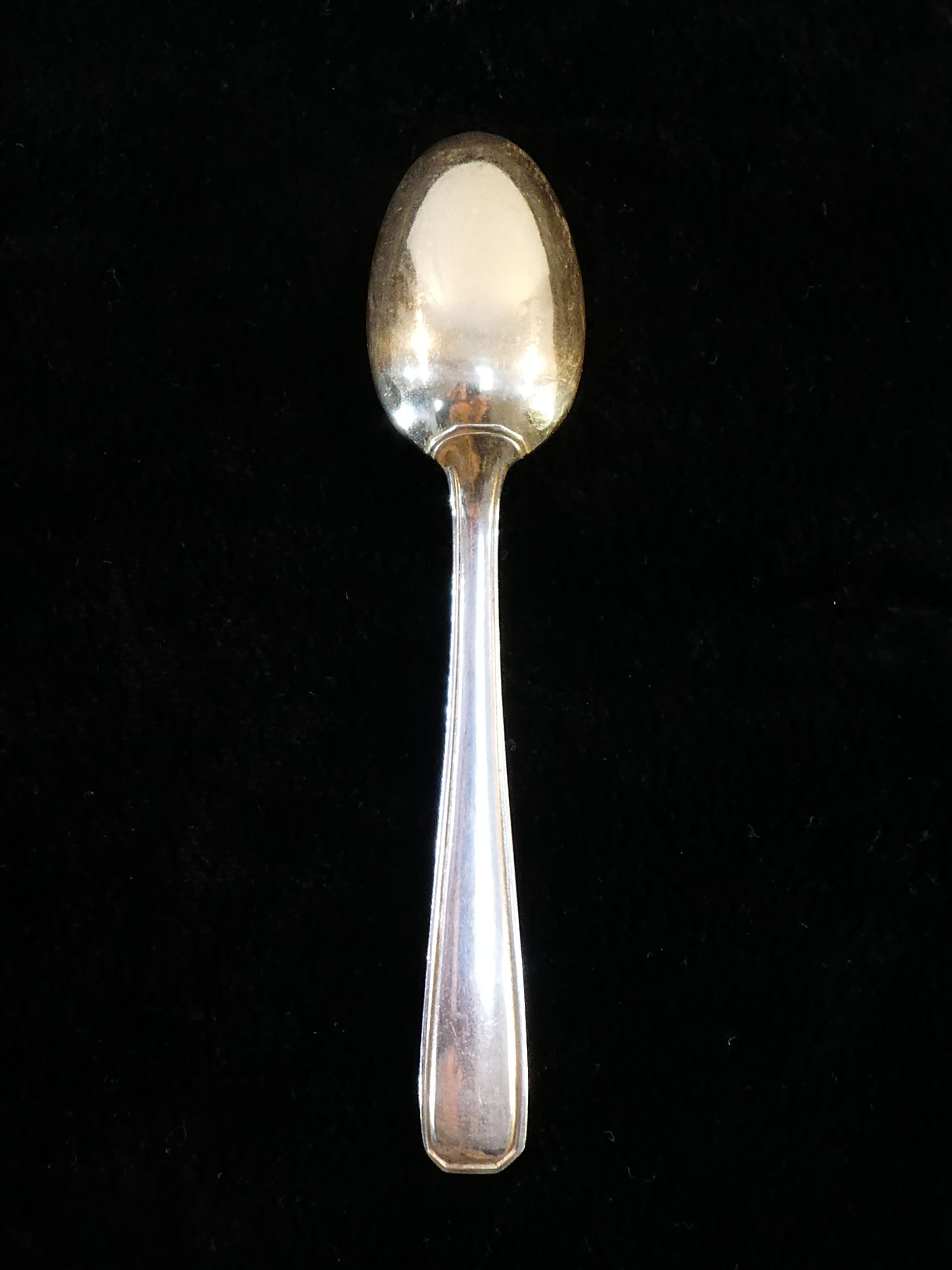 12 spoonfuls a moka boulenger art deco in silver metal modele suzy