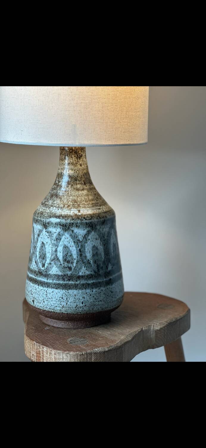 Ceramic table lamp, Denmark 1970