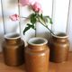 3 vases vintage en grès, intérieur vernissé