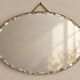 Vintage bevelled oval mirror – scalloped edge