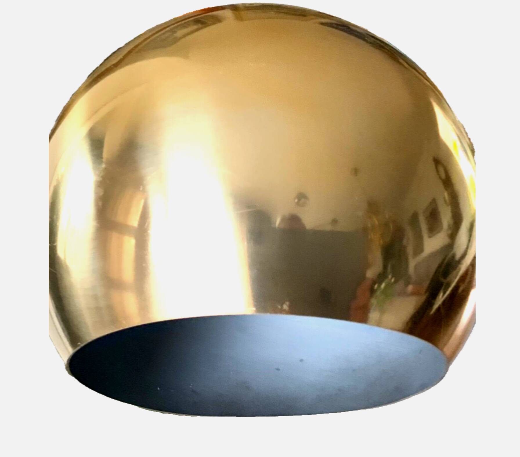 Vintage Brass Floor Lamp Bubble Height-adjustable Spotlight from IKEA 1970s