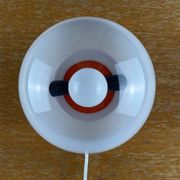 Lampe de table en verre opalin blanc, Italie, années 1970