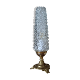 Lampe à poser upcyclée | bronze doré & pointe diamant rétro chic