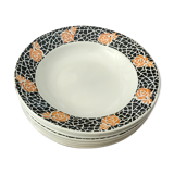 Lot de 7 assiettes creuses Art Déco