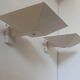 Set of modernist wall lights, white lacquered metal, France 1970