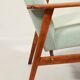 Vintage fauteuil rétro style blue bébé 1970 milieu de siècle modern design fauteuil de salon rénové