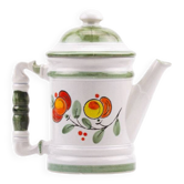 Vintage coffee pot Staffel Stoneware - German stoneware with hand-painted fruit and flower decoration - 1960s/70s