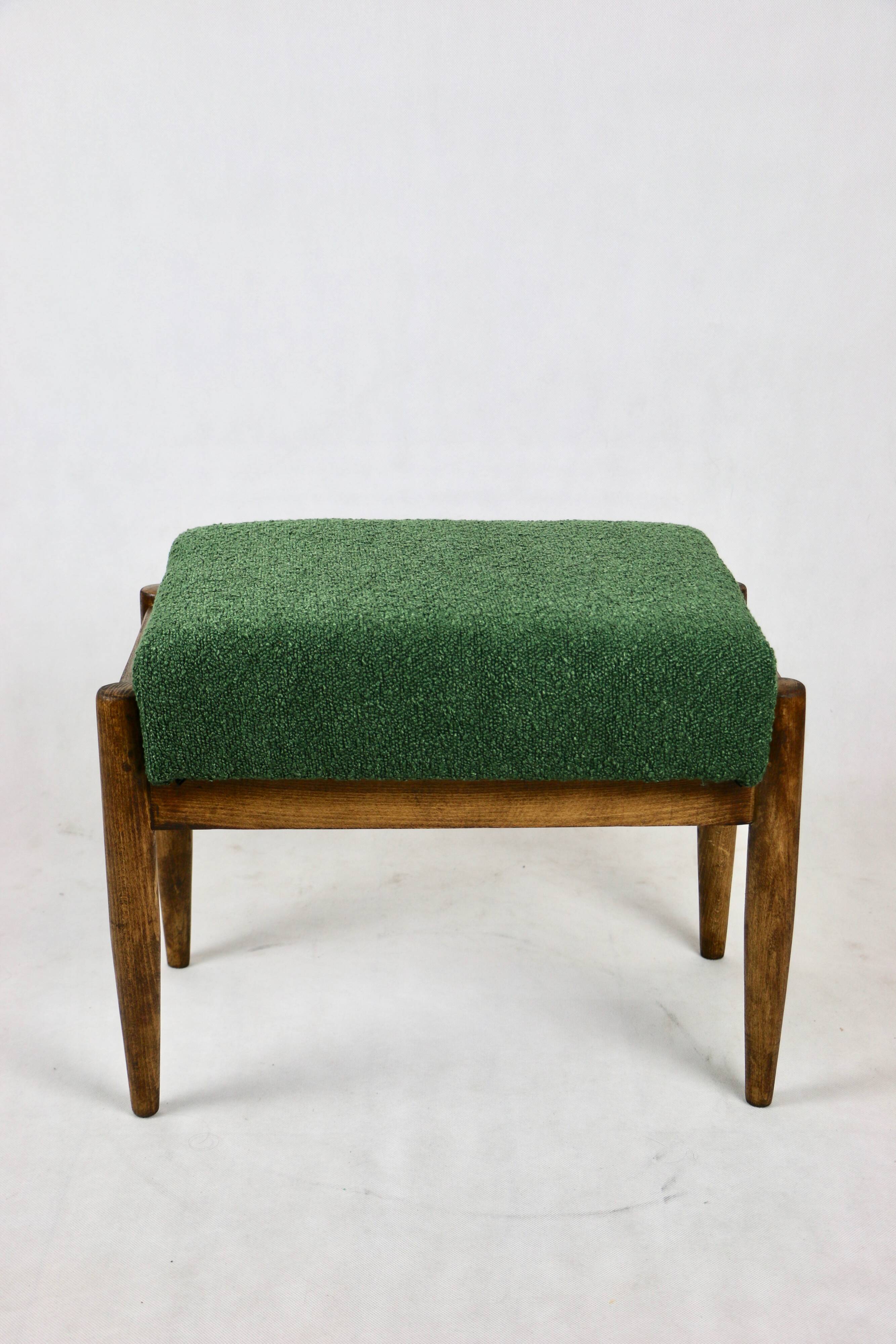 Edmund Homa stool green boucle seat