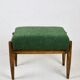 Tabouret Edmund Homa siège bouclé vert