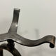 Brutalist wrought iron candlestick from the 70s