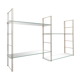 Metal and glass wall shelf