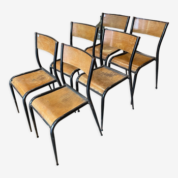 6 chaises école Mullca 510