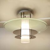 Vintage Glass Chrome Light